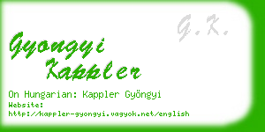 gyongyi kappler business card